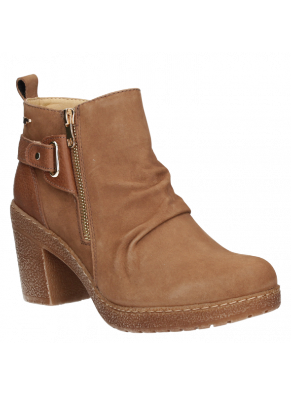 Calzado de cuero café para mujer, estilo contemporáneo, adecuado para otoño e invierno, combinable con chaquetas.