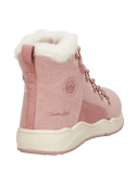 Botín Panama Jack C719 en color rosado, mezcla de material sintético y textil con forro de chiporro.