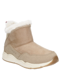 Botín beige casual para niña, material sintético, ideal para aventuras urbanas y al aire libre.