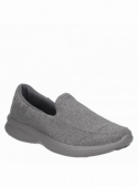 zapatilla gris textil para hombre, estilo casual y confortable