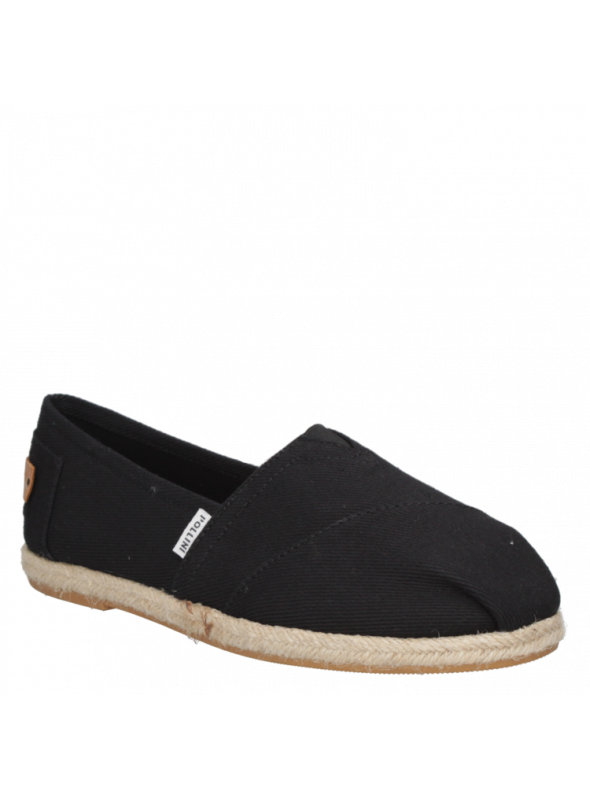 Alpargata negra informal de mujer Pollini para verano.