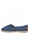 Alpargata textil azul oscuro, diseño veraniego para mujer.