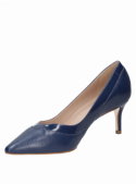 Zapato Pollini G340 azul de cuero para eventos sociales con forro sintético y caña de 4.5 cm.