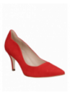 Zapato rojo de vestir en cuero para mujer, acabado premium y versátil para cualquier ocasión.
