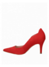 Elegante zapato rojo de cuero Pollini para mujer, ideal para oficina y eventos sociales.