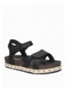 Sandalia negra femenina, estilo casual, cómoda y versátil para disfrutar del verano.