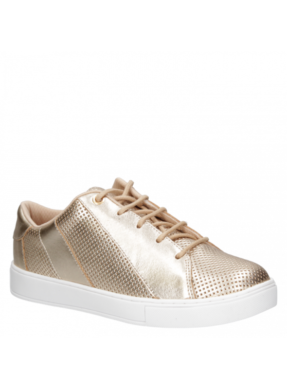 Zapatilla rosada de cuero premium, combinando comodidad y distinción en cada paso.