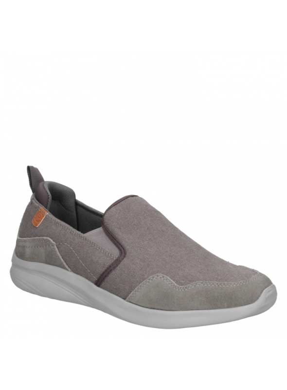Zapatilla informal gris para hombre, 7.5 cm de caña, perfecta para colegio.