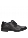 Zapato negro elegante de cuero para hombre con plantilla FOOT PILLOW.