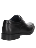 Calzado de cuero negro para hombre con diseño AIRFLOW y taco plano de 3 cm.