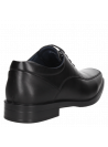 Calzado de cuero negro para hombre con diseño AIRFLOW y taco plano de 3 cm.