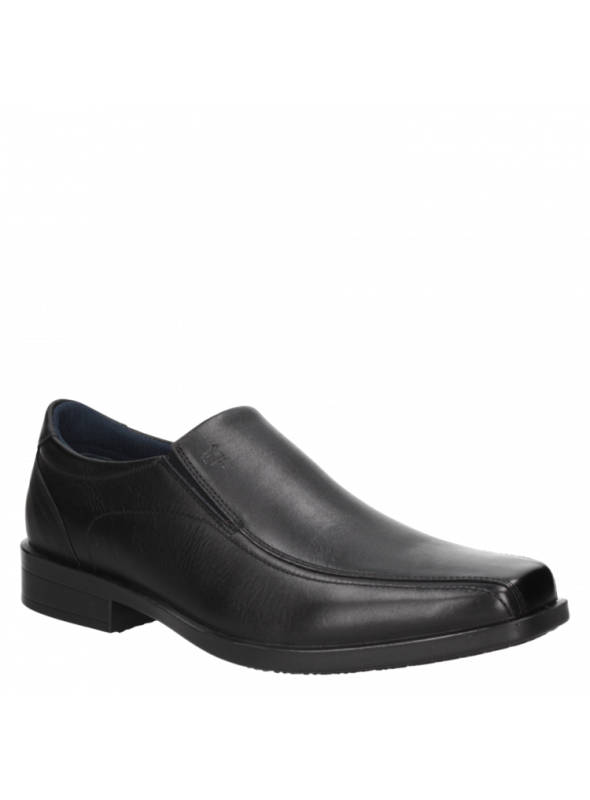 Zapato de vestir masculino en cuero negro con tecnología AIRFLOW.