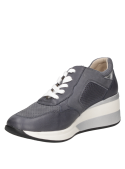 zapatilla urbana azul de cuero para mujer, ligera y confortable