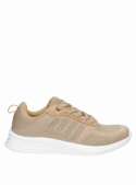 zapatilla beige de mujer con caña de 7 cm, perfecta para un look moderno