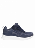 moderna zapatilla azul urbana con forro textil suave y diseño estiloso