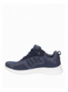calzado femenino azul de estilo urbano con taco plano de 3 cm y punta redonda