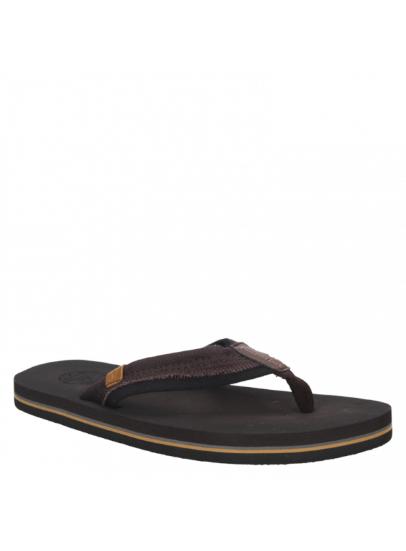 Sandalia de hombre verde con taco plano de 2 cm y punta abierta, estilo casual.