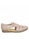 Calzado beige de cuero para mujer, diseño casual, ideal para uso diario.