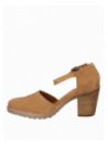 Sandalia camel de cuero con taco bloque de 7.9 cm, perfecta para paseos en el parque.