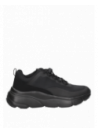 Calzado urbano negro para mujer, estilo moderno, taco plano y punta redonda, comodidad prolongada.