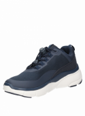 zapatilla azul urbana de mujer, diseño moderno y juvenil, material sintético, taco plano 5.5 cm