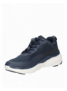 zapatilla azul urbana de mujer, diseño moderno y juvenil, material sintético, taco plano 5.5 cm