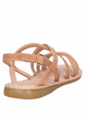 Sandalia camel para niña, estilo casual, sintética, comodidad y frescura para todas las aventuras.