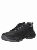 zapatilla negra casual de hombre Panama Jack G678, diseño textil y sintético para actividades diarias.