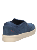 zapatilla azul informal para hombre con punta redonda y taco plano de 4.2 cm