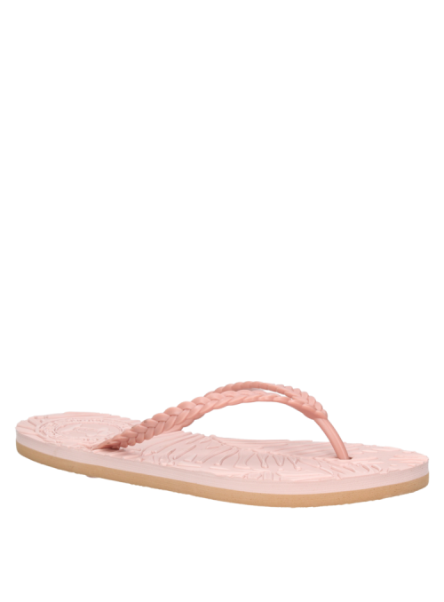 Sandalia de mujer en PVC rosa, estilo casual, adecuada para actividades al aire libre.