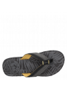 Sandalia negra casual para hombre, perfecta para el verano al aire libre, con taco plano de 2.3 cm.