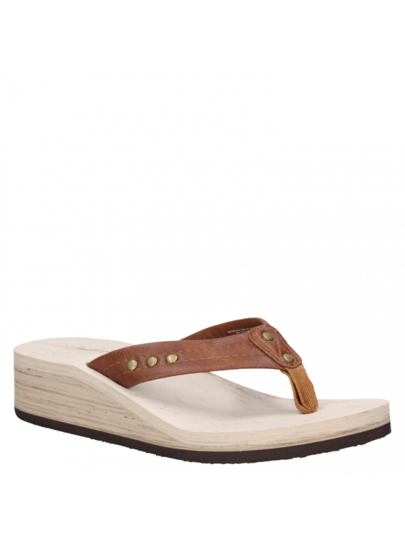 Sandalia casual blanca de mujer, diseño versátil para combinar con distintos estilos.