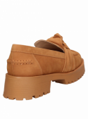 Zapato casual camel para mujer, cuero de alta calidad, realza el estilo glamoroso.