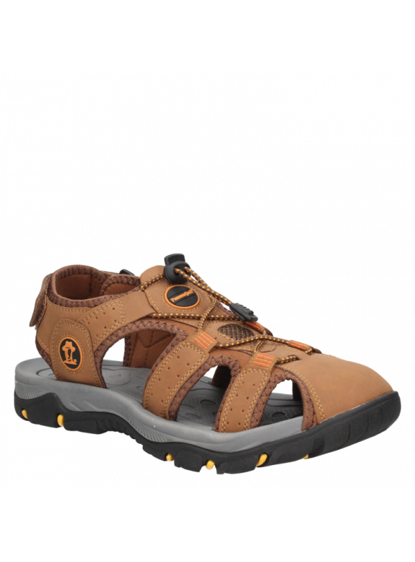 Sandalia masculina en tono oliva, diseño casual y fresco, ideal para días cálidos.