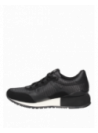 Zapatilla negra de mujer Gioseppo G173 con taco cuña de 4 cm y punta redonda.