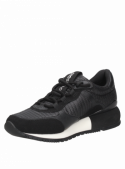 Zapatilla negra casual de mujer Gioseppo G173, diseño moderno y textura original.