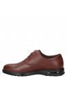 zapato derby marrón de cuero, cómodo y adaptable a la anatomía del pie