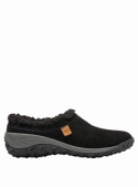 calzado casual de cuero gamuzado negro para mujer, diseño mocasín, borde abrigador, suela estable, etiqueta decorativa