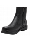 Botín negro de cuero para hombre, estilo casual y robusto, ideal para el invierno por su diseño cerrado y resistente.