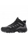 Botín gris masculino con diseño robusto, cordones contrastantes, perfecto para un look casual urbano y excursiones.