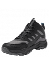 Botín gris para hombre de estilo outdoor, mezcla textil y sintético, ideal para caminatas y actividades al aire libre.