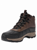 Botín marrón outdoor para hombre, diseño robusto con costuras visibles y logo lateral, ideal para actividades al aire libre.
