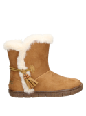 Botín camel casual con forro cálido y juvenil, ideal para salidas diarias en otoño e invierno.