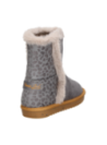 Botas grises de niña con diseño acogedor y práctico, destacando su borde de imitación de piel y botón lateral.