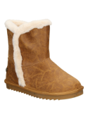 Bota camel casual para niña, versátil y abrigadora, combina estilo y funcionalidad para un look invernal acogedor.
