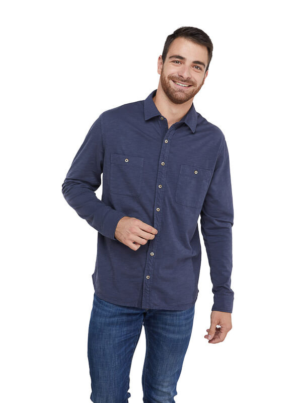 Camisa Zaragoza Hombre D125 PANAMA JACK azul