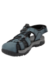 Sandalia masculina azul con punta redonda, cómoda para parque o playa.