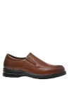 Calzado masculino en cuero café, mocasín elegante, adecuado para eventos sociales y trabajo.