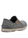 Zapato gris casual de hombre con diseño minimalista y sin cordones, ideal para un look urbano y desenfadado.