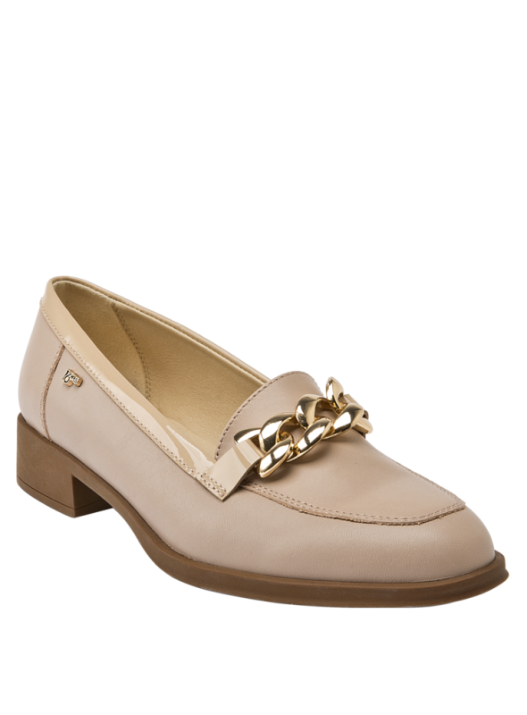 Zapato negro de cuero para mujer con taco bloque de 3 cm y punta puntiaguda, estilo casual.